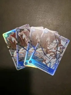 X4 One Piece Card Game TCG Edward.Newgate OP13-042 SR M/NM Condition - Image 1