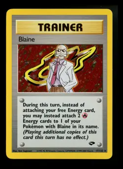 Blaine 17/132 Gym Challenge 2000 Holo Rare WOTC Pokemon Card TCG - Image 1