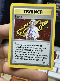Blaine 17/132 Gym Challenge 2000 Holo Rare WOTC Pokemon Card TCG - Image 3