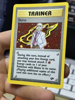 Blaine 17/132 Gym Challenge 2000 Holo Rare WOTC Pokemon Card TCG - Image 4