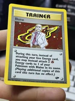 Blaine 17/132 Gym Challenge 2000 Holo Rare WOTC Pokemon Card TCG - Image 5