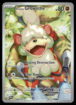 2# Pokemon Cards Hisuian Growlithe 181/167 Twilight Masquerade Illustration Rare - Image 1