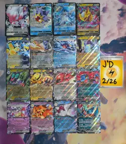 Lot of 16 Modern Pokemon Cards Ex And V Hits Only - Double Rare - Good Condition - Image 1