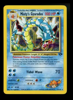 Misty's Gyarados 13/132 Gym Challenge 2000 Holo Rare WOTC Pokemon Card TCG - Image 1
