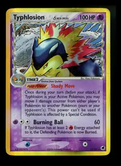#3 Typhlosion 12/101 EX Dragon Frontiers 2006 Delta Species Holo Pokemon Card - Image 1