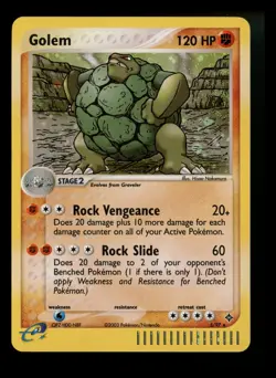 Golem 5/97 EX Dragon 2003 DOUBLE SWIRL Rare Holo e-Series Pokemon Card TCG - Image 1