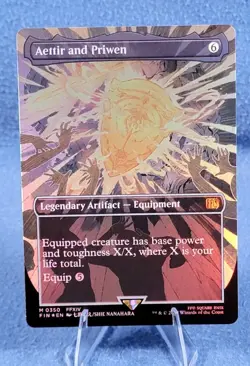 Aettir and Priwen (Borderless) #350 *Foil* (NM) - FINAL FANTASY MTG - Image 1