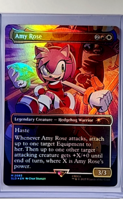 2025 MTG Magic the Gathering SLD Secret Lair Sonic Borderless Foil 2083 Amy Rose - Image 1