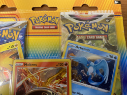 Pokemon TCG Zapdos Moltres Articuno Promo Blister 2 Pack with 3 Foil Cards - Image 4