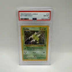 POKEMON 1999 JUNGLE #10 SCYTHER-HOLO PSA 8 #10 - Image 1