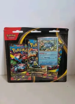 Pokemon TCG Mega Evolution Triple Pack Blister (Golduck) - New & Sealed - Image 1