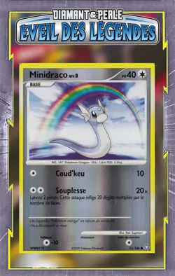 Minidraco Reverse - DP06:Eveil des Legendes - 91/146 - Carte Pokemon Francaise - Image 1