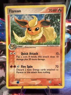 Pokemon Flareon 70HP 2/17 Pokemon Promos Promo Holo Card 2006 - Image 1