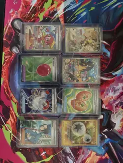 Pokemon card Lot Of 8, Full Art Items, Trainers, Pokemon. NM all W TopLoaders. - Image 1