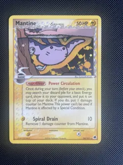 Mantine 20/101 Non-Holo Rare EX Dragon Frontiers Pokemon Card MP - Image 1