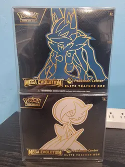 Pokemon TCG - Mega Evolution ETB Bundle w/ protectors (PC Exclusives) - Image 1