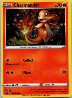 Charmander SWSH092 Promo SWSH Black Star Pokemon NM - Image 1