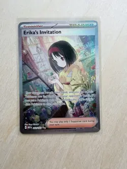 Pokemon TCG Scarlet & Violet Trainer Supporter Erika's Invitation 203/165 - Image 1