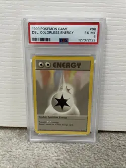 Pokemon TCG 1999 Double Colorless Energy Base Set 96/102 PSA 6 - Image 1