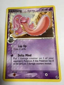 Pokemon TCG Lickitung (Delta Species) EX Dragon Frontiers 19/101 Regular Rare MP - Image 1