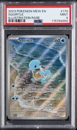 2023 POKEMON MEW EN-151 ILLUSTRATION RARE #170 SQUIRTLE PSA 9 - Image 1