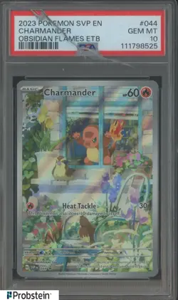 2003 Pokemon SVP En Obsidian Flames ETB #044 Charmander PSA 10 "SLAB CRACK" - Image 1