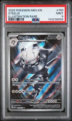 2025 Pokemon Mega Evolution #150 Steelix IR PSA 9 - Image 1