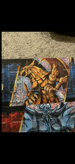 Yugioh Set of All 3 Battle Pack 2 War of the Giants Playmats!! Slifer Obelisk Ra - Image 2