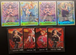 Carte One Piece FR- Lot EB03 SR Nico Robin- Nami- Vivi + 4 Don !! Foil - Image 1