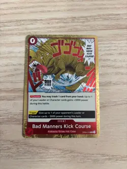 OP04-016 Bad Manners Kick Course English R NM One Piece TCG Card Game - Image 1