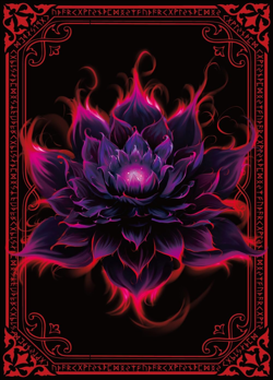 MTG Card Sleeves 100CT (Blood Black Lotus), Matte Art Card Sleeves, Matte Back & - Image 1