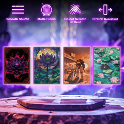 MTG Card Sleeves 100CT (Blood Black Lotus), Matte Art Card Sleeves, Matte Back & - Image 4