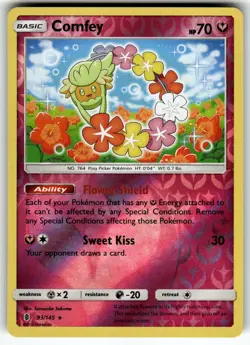 Comfey 93/145 SM - Guardians Rising LP Pokemon Card TCG - Image 1