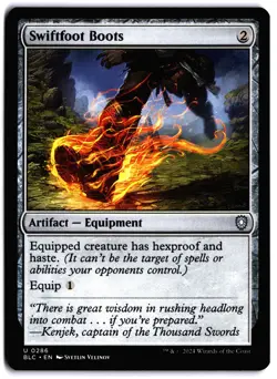Swiftfoot Boots NM BLC Commander: Bloomburrow MTG - Image 1