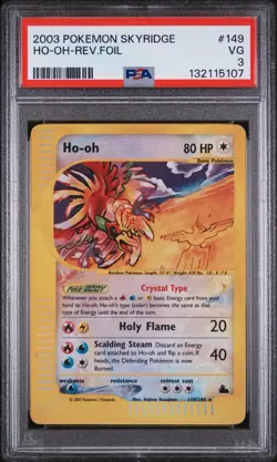 Crystal Ho-oh Reverse Holo - 149/144 - Skyridge Vintage Pokemon Card - PSA 3 - Image 1