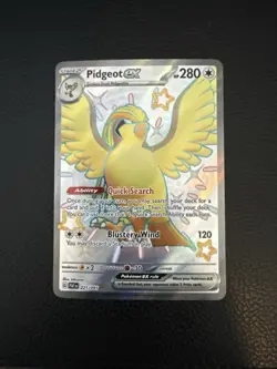 Pokemon TCG Pidgeot ex 221/091 Paldean Fates Shiny Ultra Rare Full Art NM - Image 1