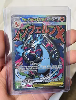 MEGA CHARIZARD X ex 023 Mega Evolutions SIR Black Star Promo Pokemon NM - Image 1