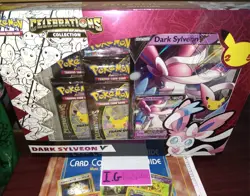 Pokemon 2021 Celebrations Dark Slyveon V Collection Box Sealed - Image 1