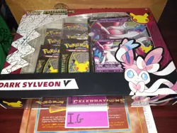 Pokemon 2021 Celebrations Dark Slyveon V Collection Box Sealed - Image 3