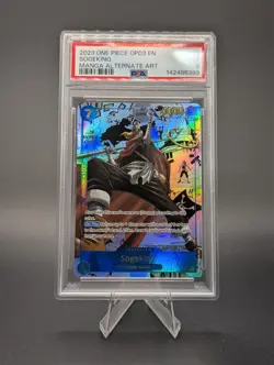 One Piece TCG - Sogeking Manga AA Pillars of Strength OP03-122 PSA 9 MINT - Image 1