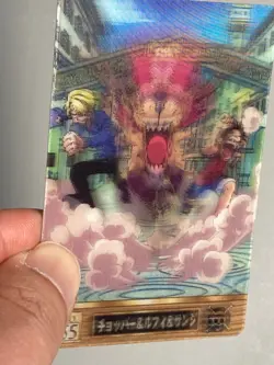 Chopper Luffy Sanji - No.55 - One Piece Gummy Plastic Vintage 3D Card Japanese - Image 3