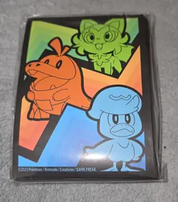 Pokemon TCG 65x Sealed Paldea Evolved ETB Card Sleeves - Image 1
