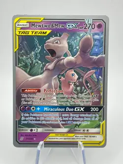 Pokemon 2019 TCG Mewtwo & Mew GX Tag Team Card 71/236 World Championships LP - Image 1