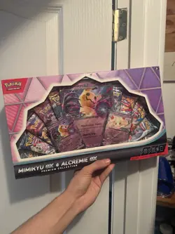 Pokemon TCG Mimikyu ex & Alcremie ex Premium Collection Booster Foil Promo Box - Image 1