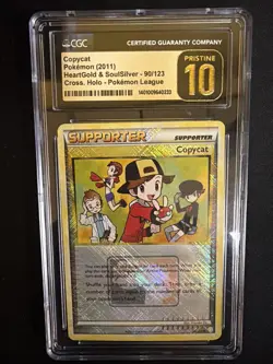 COPYCAT 2011 POKEMON HEARTGOLD & SOULSILVER CROSS. 90/123 CGC 10 Pristine - Image 1