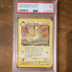 Dark Raichu 83/82 Team Rocket Holo PSA 7 Secret Rare Pokemon TCG English - Image 1