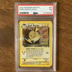 Dark Raichu 83/82 Team Rocket Holo PSA 7 Secret Rare Pokemon TCG English - Image 2