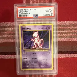 2016 Pokemon XY Evolutions Mewtwo #51 GEM MT PSA 10 Evolutions Rare - Image 1