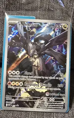 Sealed N's Zekrom Ascended Heroes ETB Promo Pokemon Center Stamped MEP 031 - Image 1