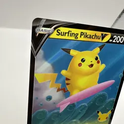 2021 Pokemon SWSH Celebrations Surfing Pikachu V #008/025 - Image 2